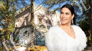 Carla Barber junto a su nueva casa en un montaje de El Español.