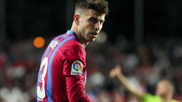Gerard Piqué, en un partido del Barcelona de la temporada 2021/2022