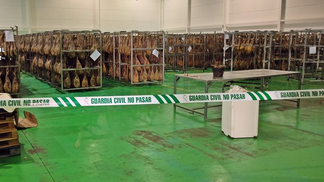 Productos ibéricos inmovilizados por la Guardia Civil