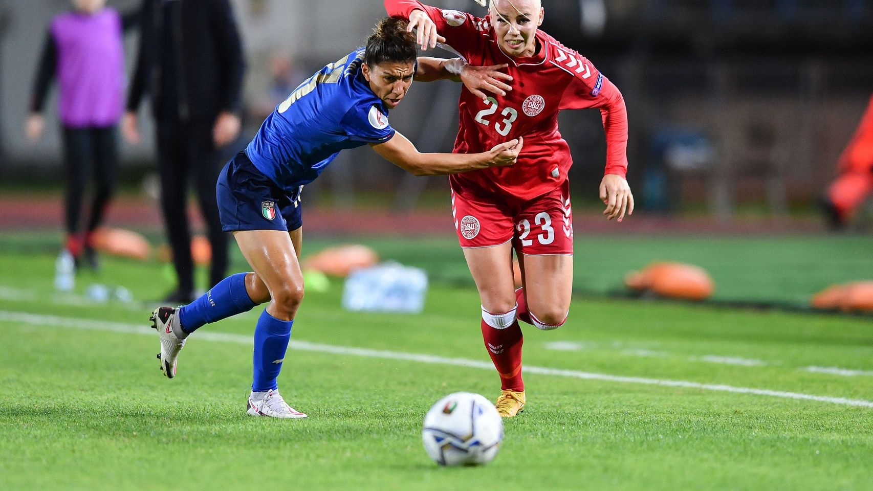 Sofie Svava, con la selección de Dinamarca.