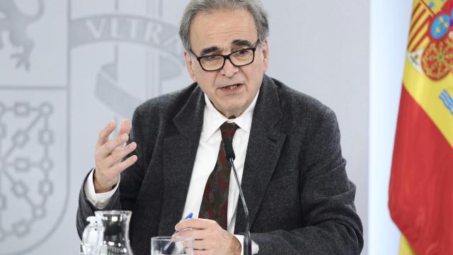 El ministro de Universidades, Joan Subirats, en una rueda de prensa en la Moncloa.