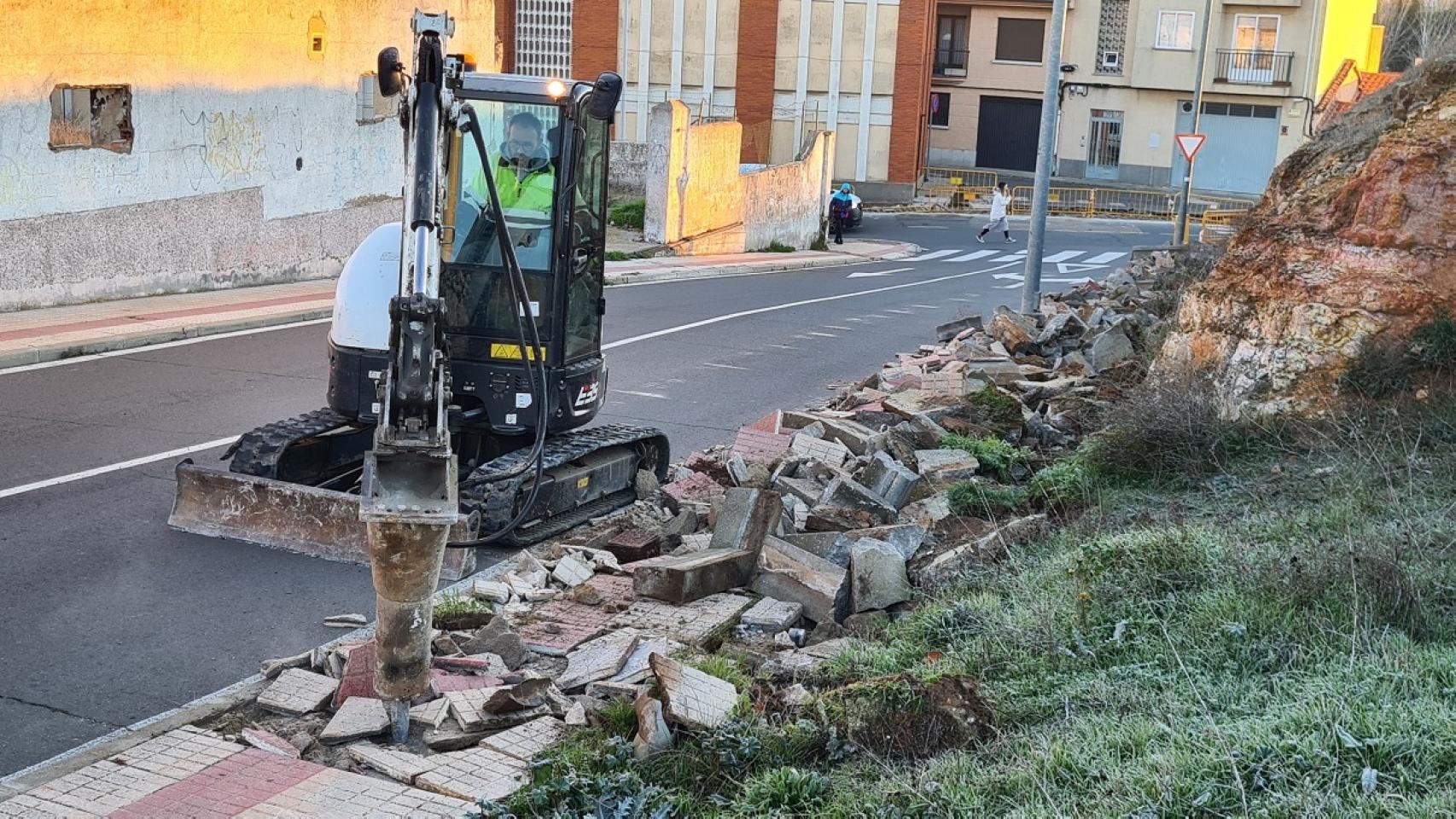 Imagen de las obras de los nuevos tramos de carril bici