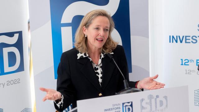 La vicepresidenta del Gobierno, Nadia Calviño, en el Spain Investors Day 2022.