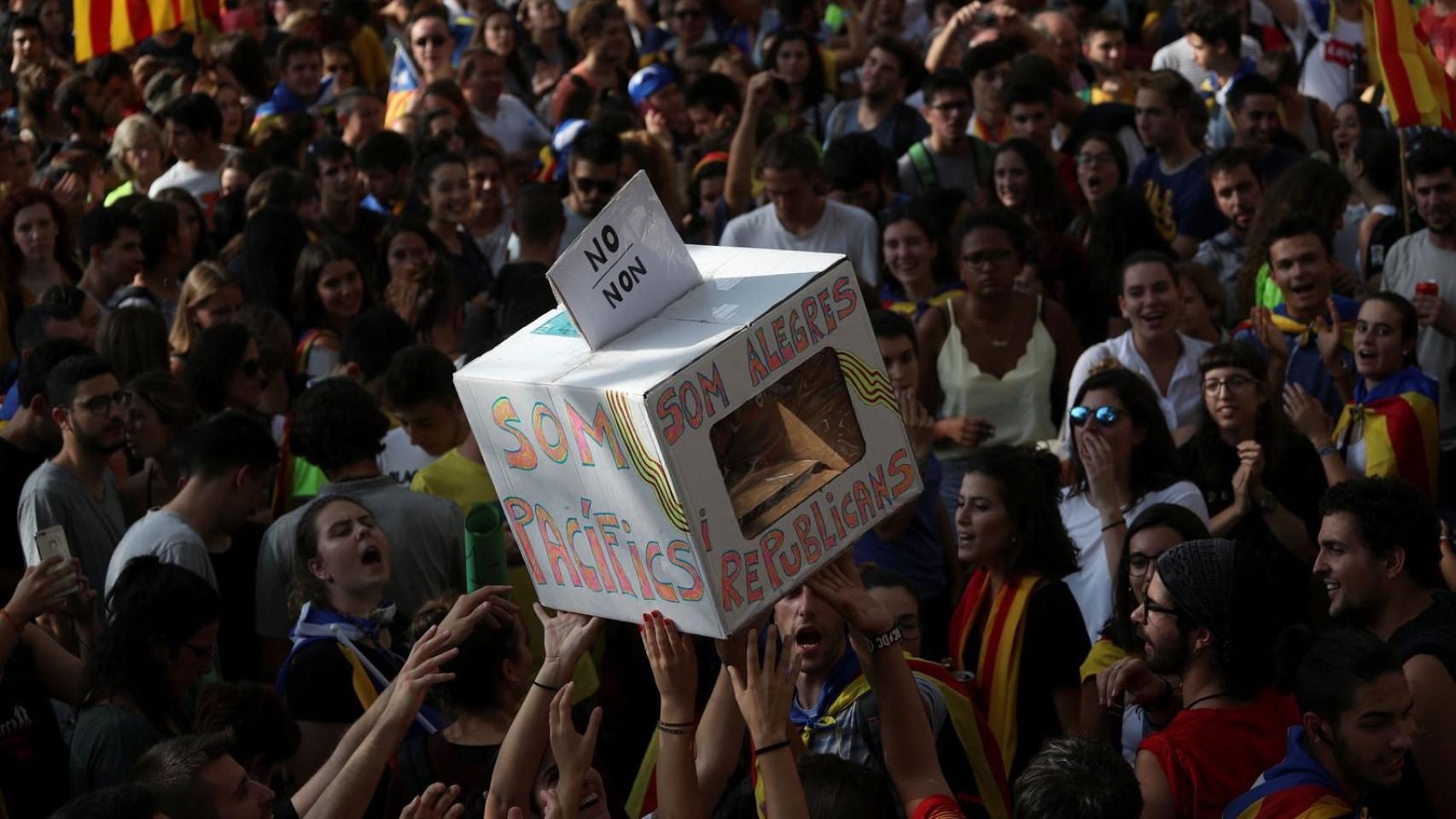 Manifestación por el referéndum ilegal de 2017.