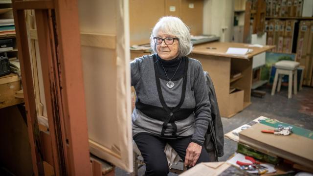 Isabel Villar  en su estudio. Foto: Jorge Barreno