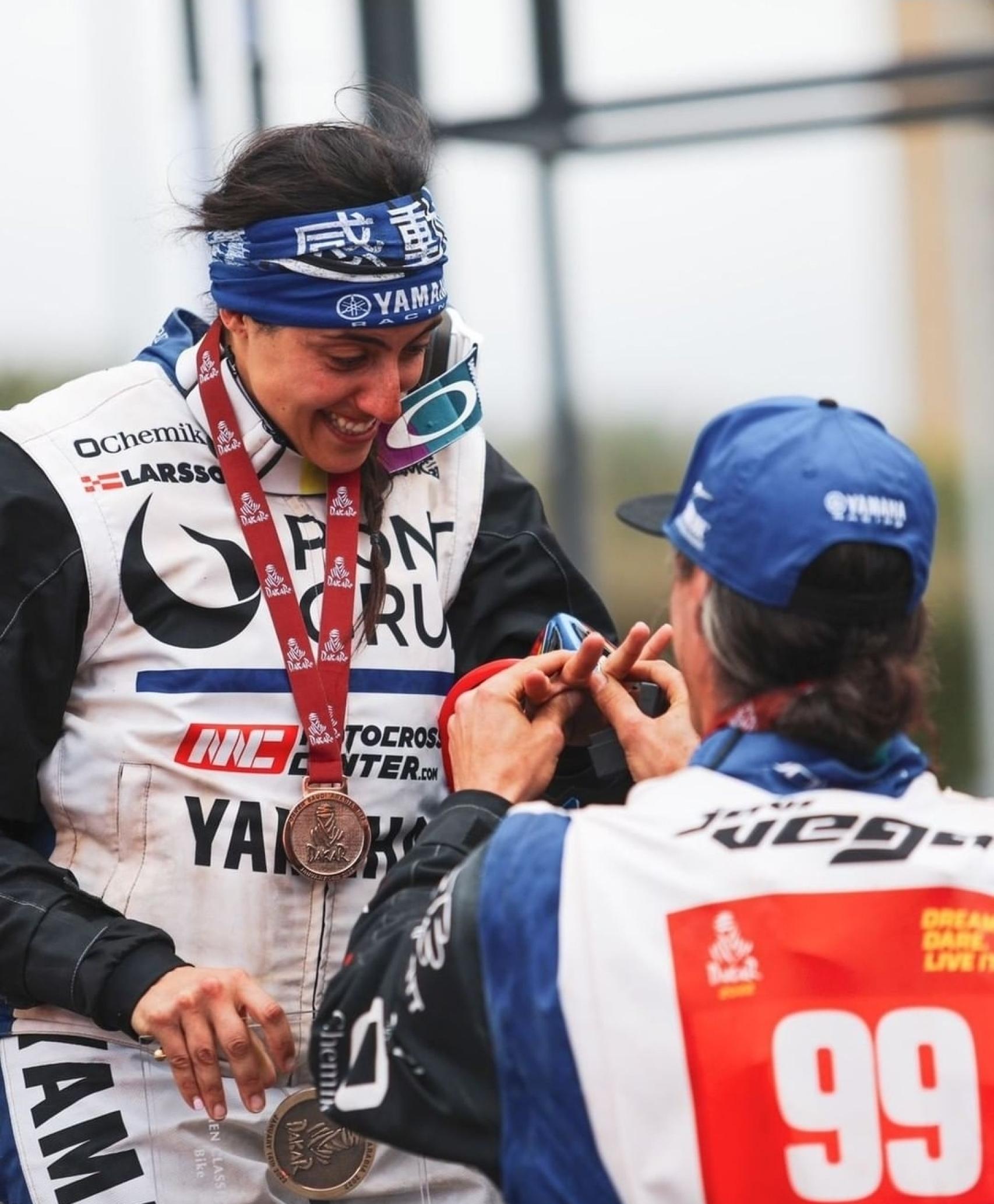 Pedida de mano en el Dakar