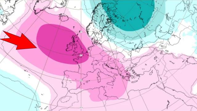 Altas presiones sobre Europa Occidental. Meteored.