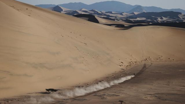 Una vista general de Bisha durante la etapa 11 del Rally Dakar 2022.