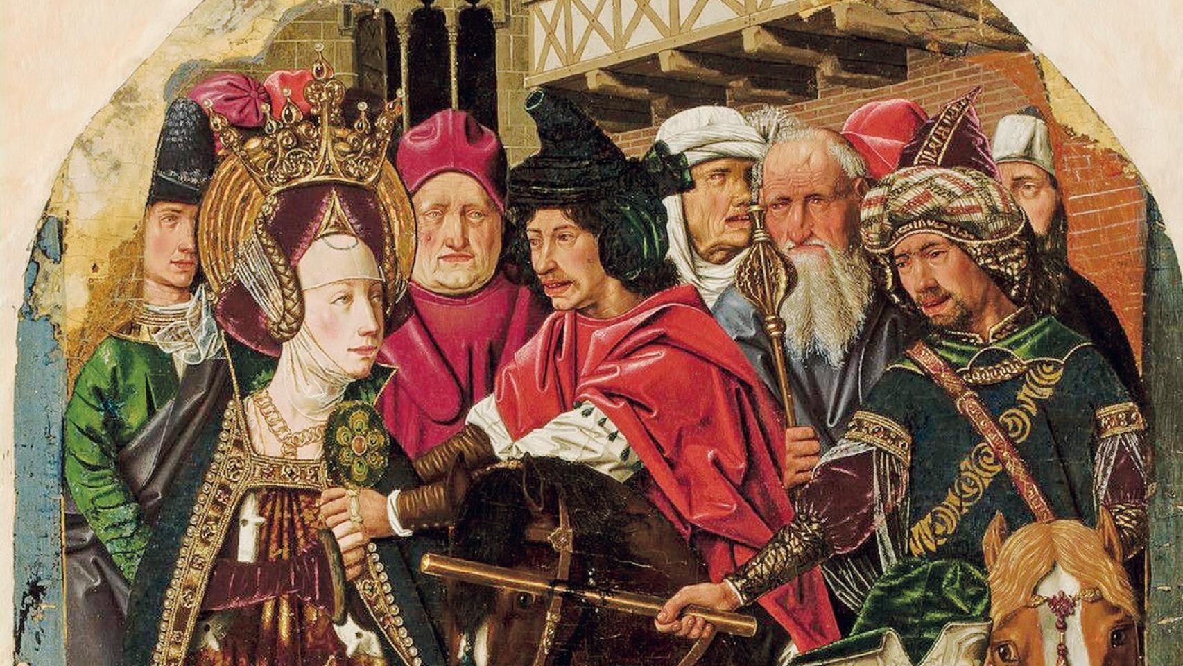 Una de las imágenes interiores de 'Imago Mundi', escogida por Gonzalo M. Borrás. Detalle de la tabla Prisión de Santa Engracia, del Retablo de Santa Engracia, atribuido a Bartolomé Bermejo, 1477