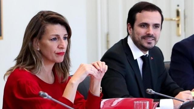 Yolanda Díaz, vicepresidenta segunda del Gobierno de España, y Alberto Garzón, ministro de Consumo.