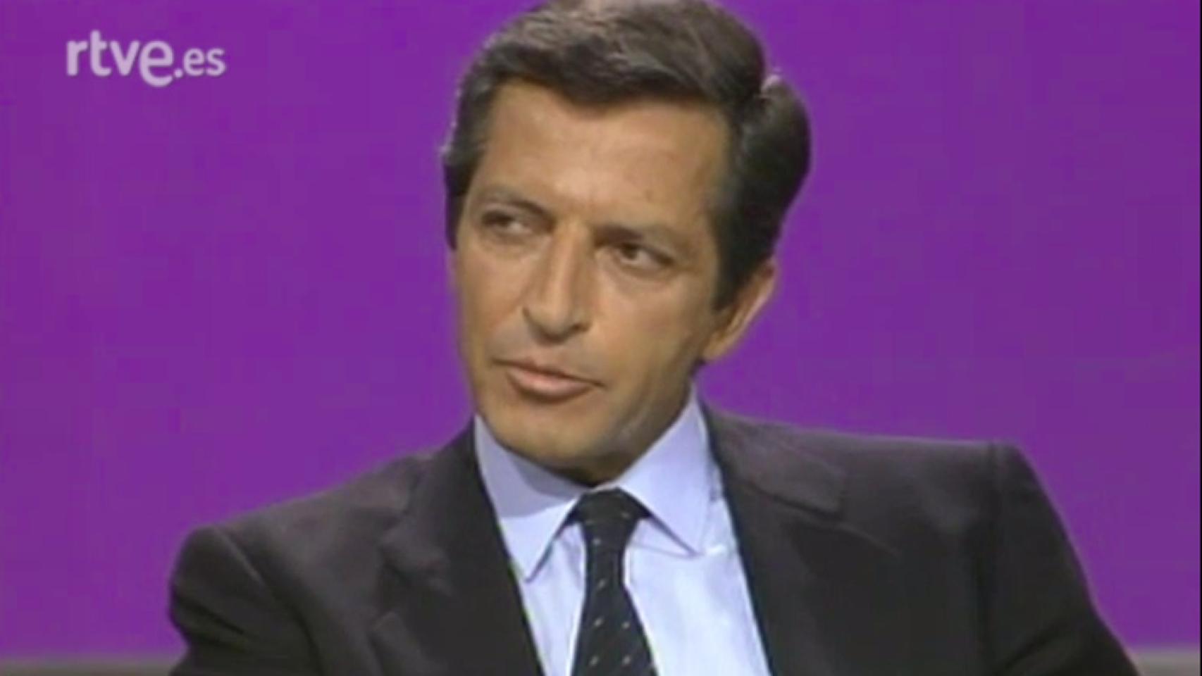 Adolfo Suárez durante la entrevista que se ha hecho viral.