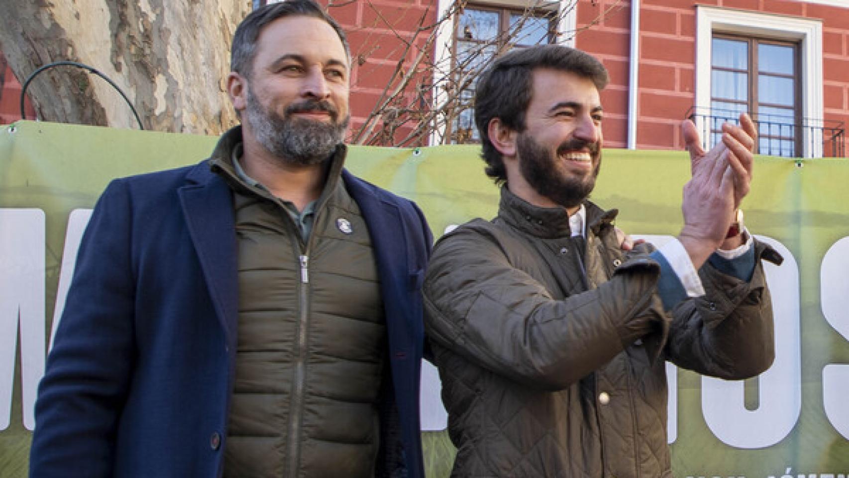 El presidente de Vox, Santiago Abascal y el candidato a la Junta, Juan García-Gallardo /Eduardo Margareto ICAL