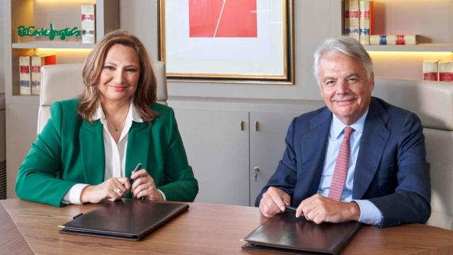 Marta Álvarez, presidenta de El Corte Inglés, e Ignacio Garralda, presidente de Mutua Madrileña.