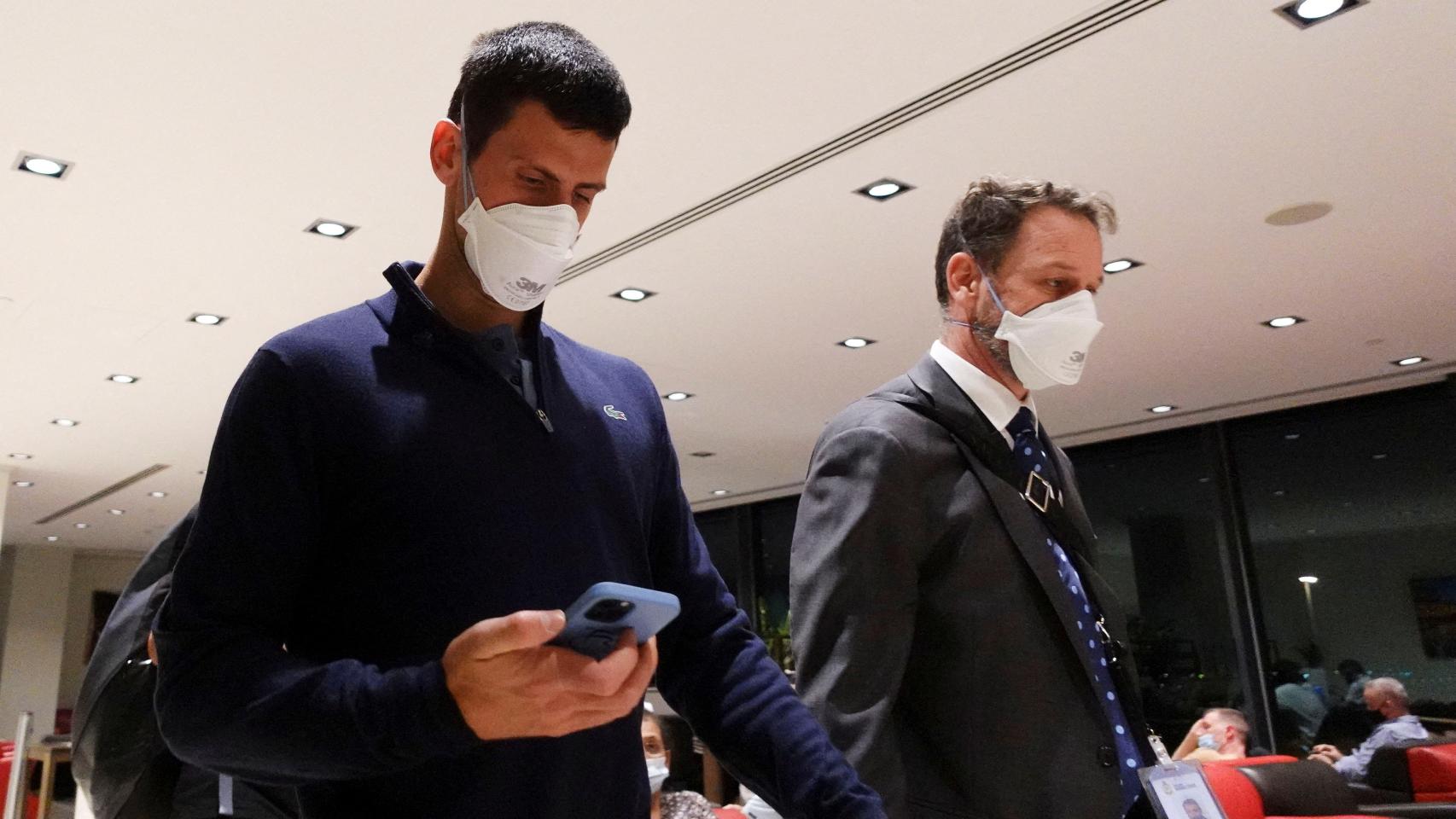 Djokovic, tras ser deportado de Australia este domingo.