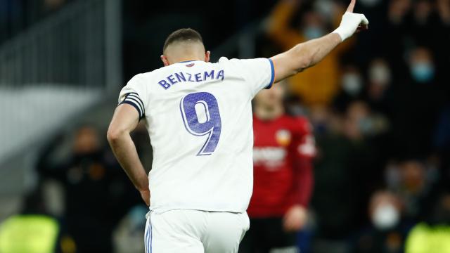 Karim Benzema, en un partido del Real Madrid de la temporada 2021/2022