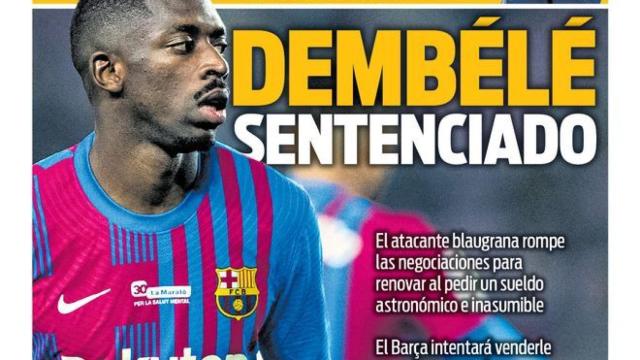 La portada del diario SPORT (17/01/2022)
