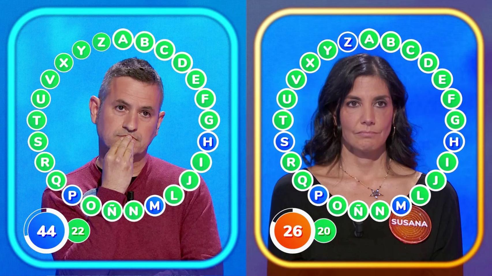 ‘Pasapalabra’:Antonio Ruiz y Susana García se medirán en la final de la ‘Copa de Maestros’