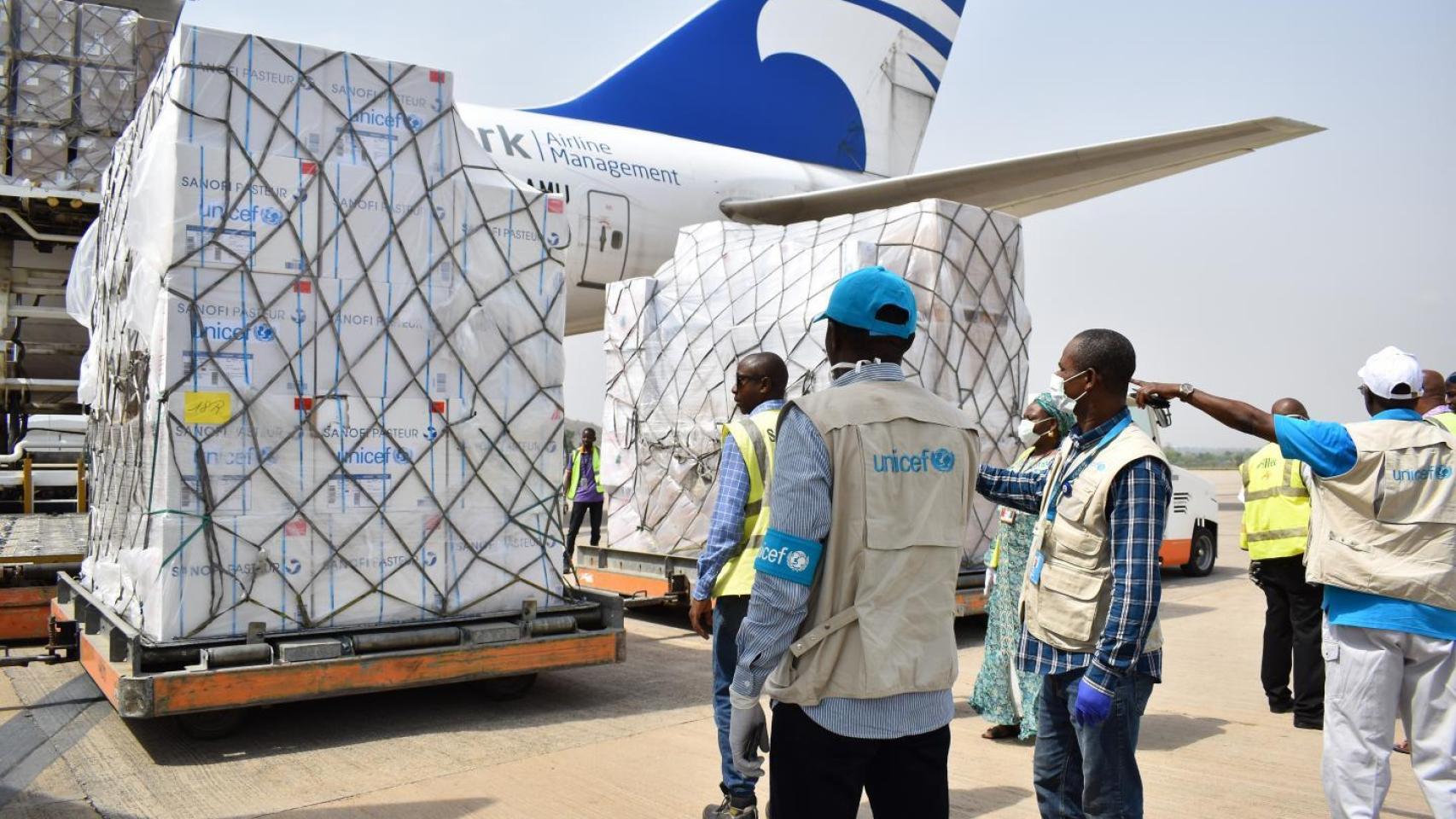 Imagen de las vacunas enviadas por UNICEF