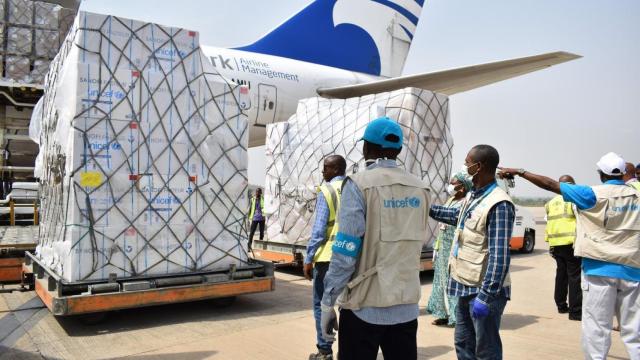Imagen de las vacunas enviadas por UNICEF