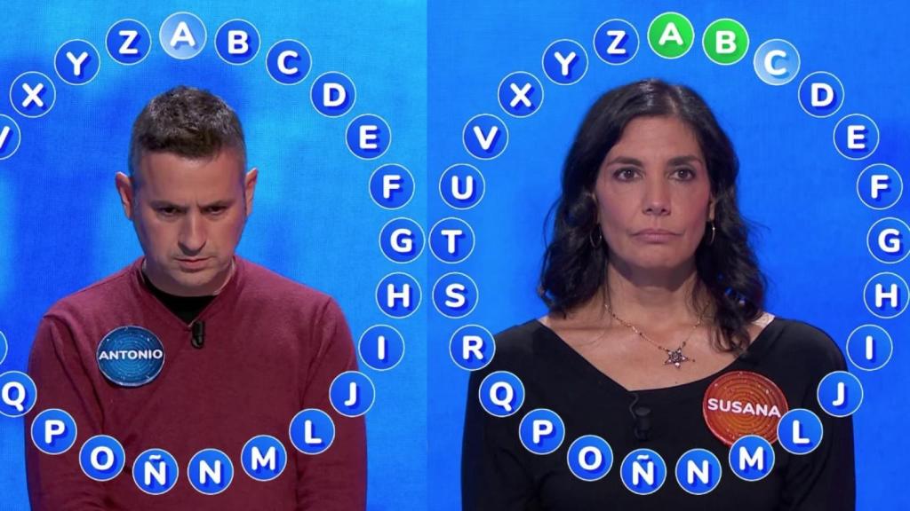Antonio y Susana en 'Pasapalabra'.