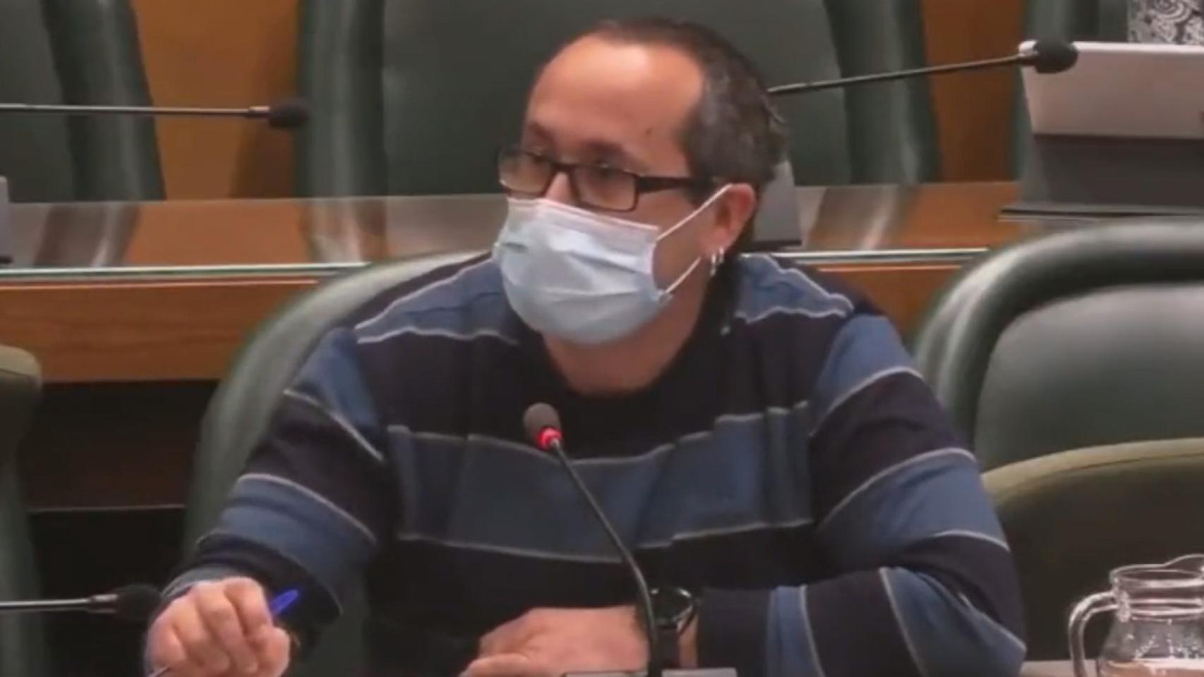 Alberto Cubero, en el Pleno de Zaragoza.