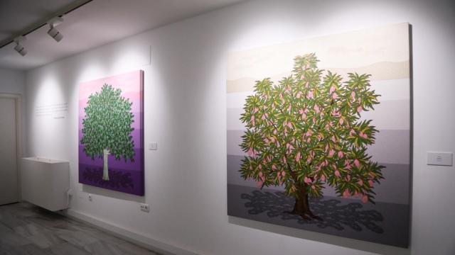 Dos lienzos de Evaristo Guerra.