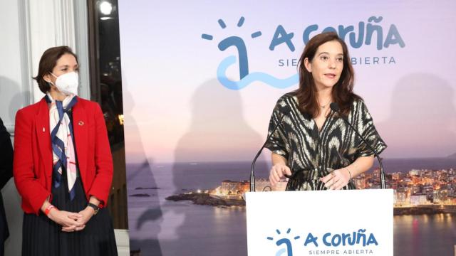 Inés Rey en la presentación en Madrid.