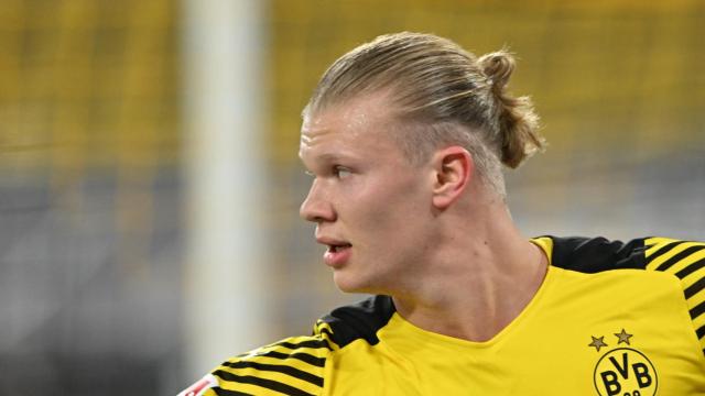 Erling Haaland, durante un partido con el Borussia Dortmund.