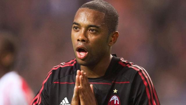 Robinho, en un partido con el AC Milan