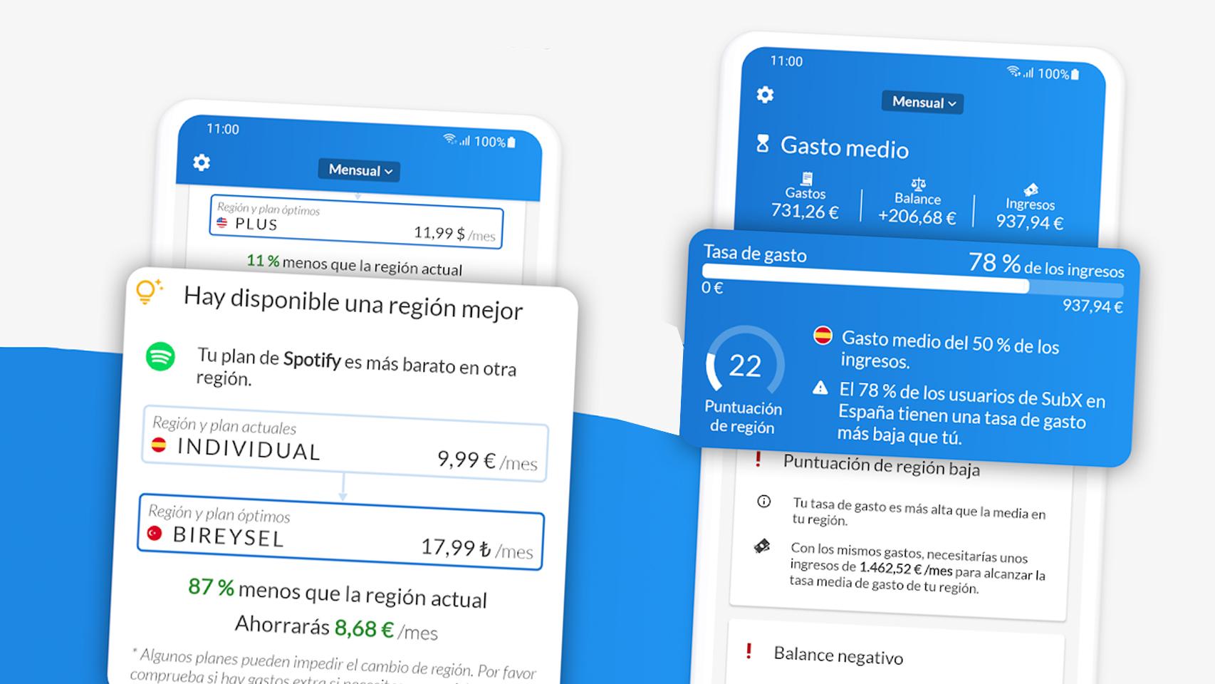 Gestiona todas tus suscripciones y vigila lo que gastascon SubX