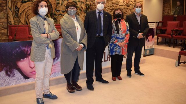 El presidente de la RAG, Víctor Freixanes, en un acto en la Real Academia Galega
