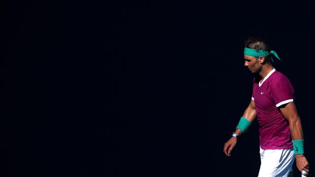 Nadal, durante la segunda ronda del Abierto de Australia.