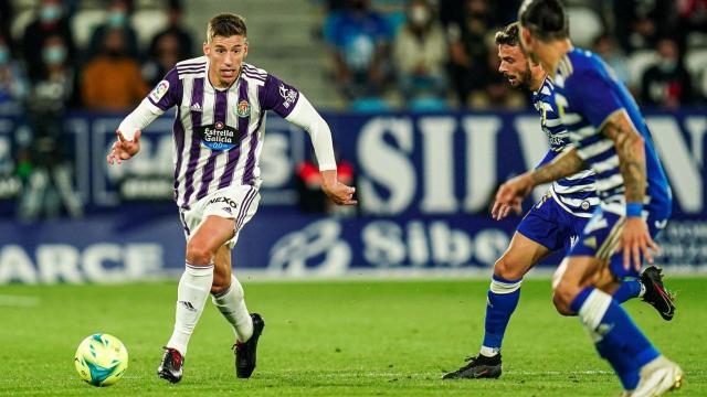 Rubén Alcaraz en un partido con el Real Valladolid.