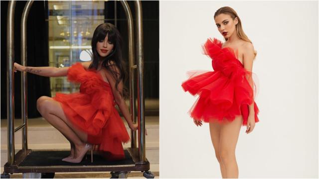 Violeta Magriñán con vestido de Natalia Però.