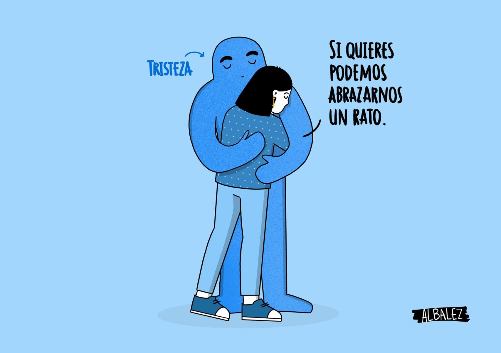 Ilustración sobre la tristeza.