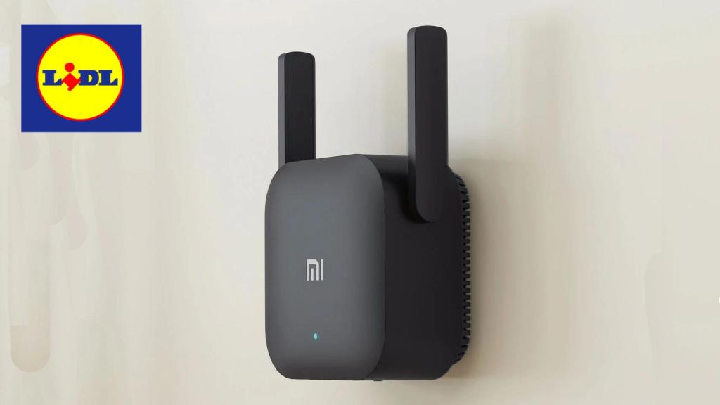 El repetidor WiFi de Xiaomi con el logo de Lidl.