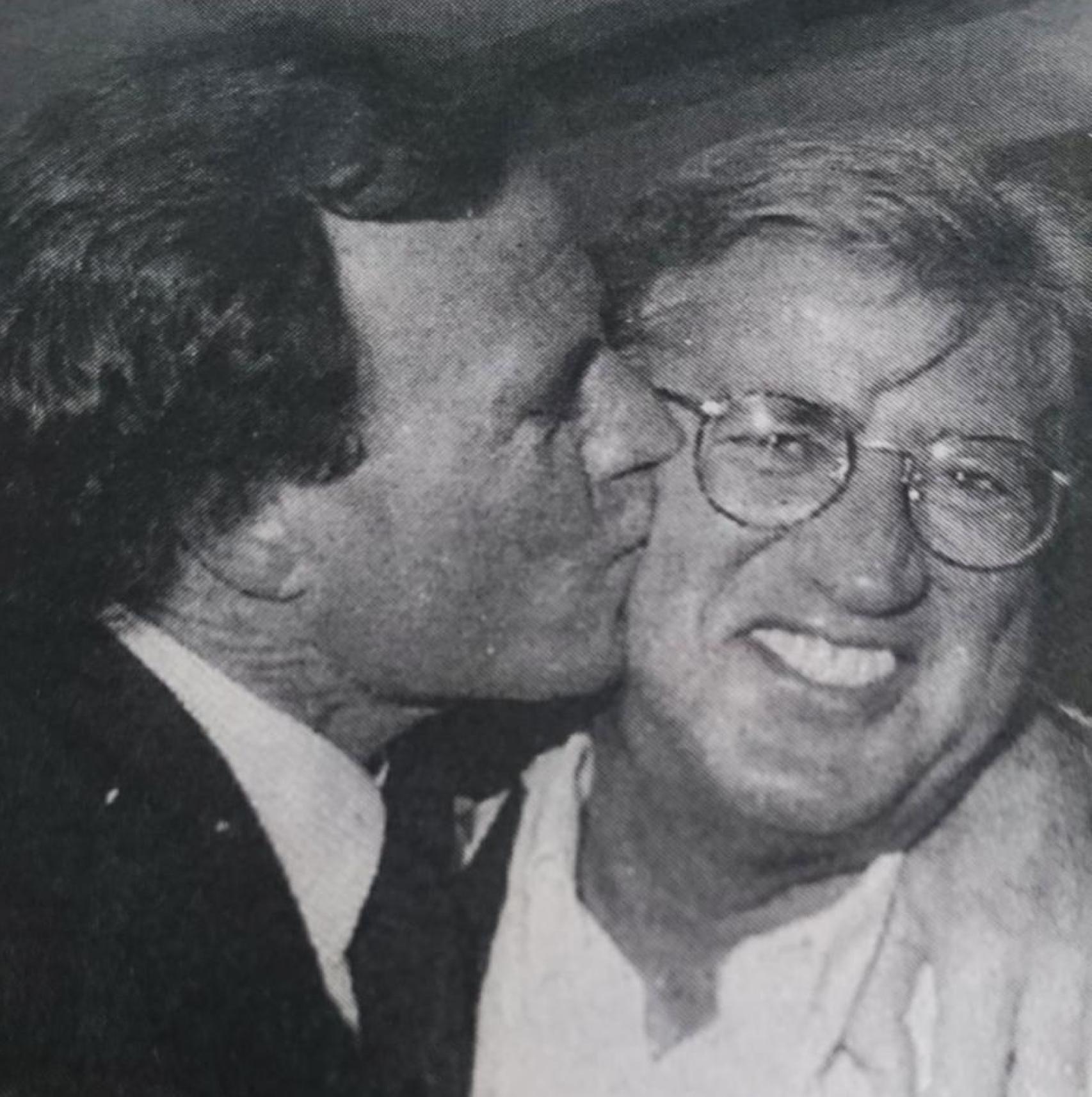 Pepe Castaño con su amigo Julio Iglesias.