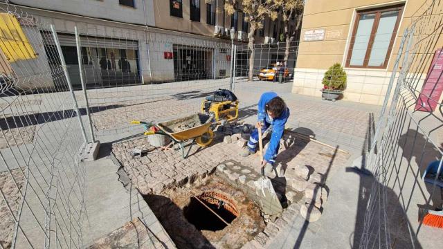 Imagen del hallazgo por operarios del ayuntamiento.