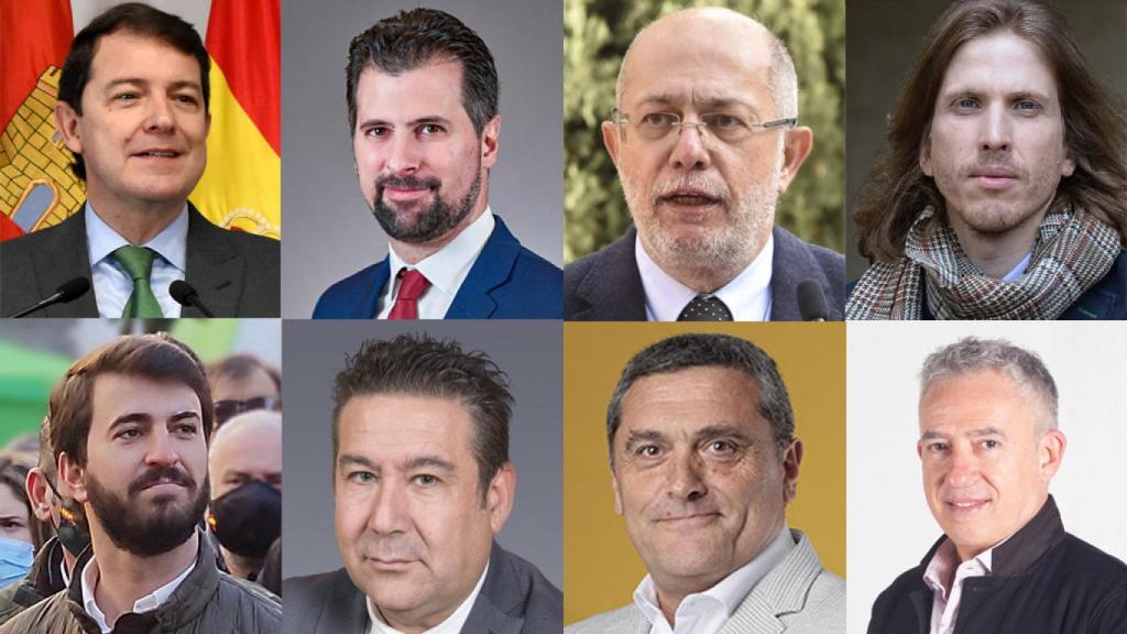 Los candidatos de Castilla y León, todos hombres.