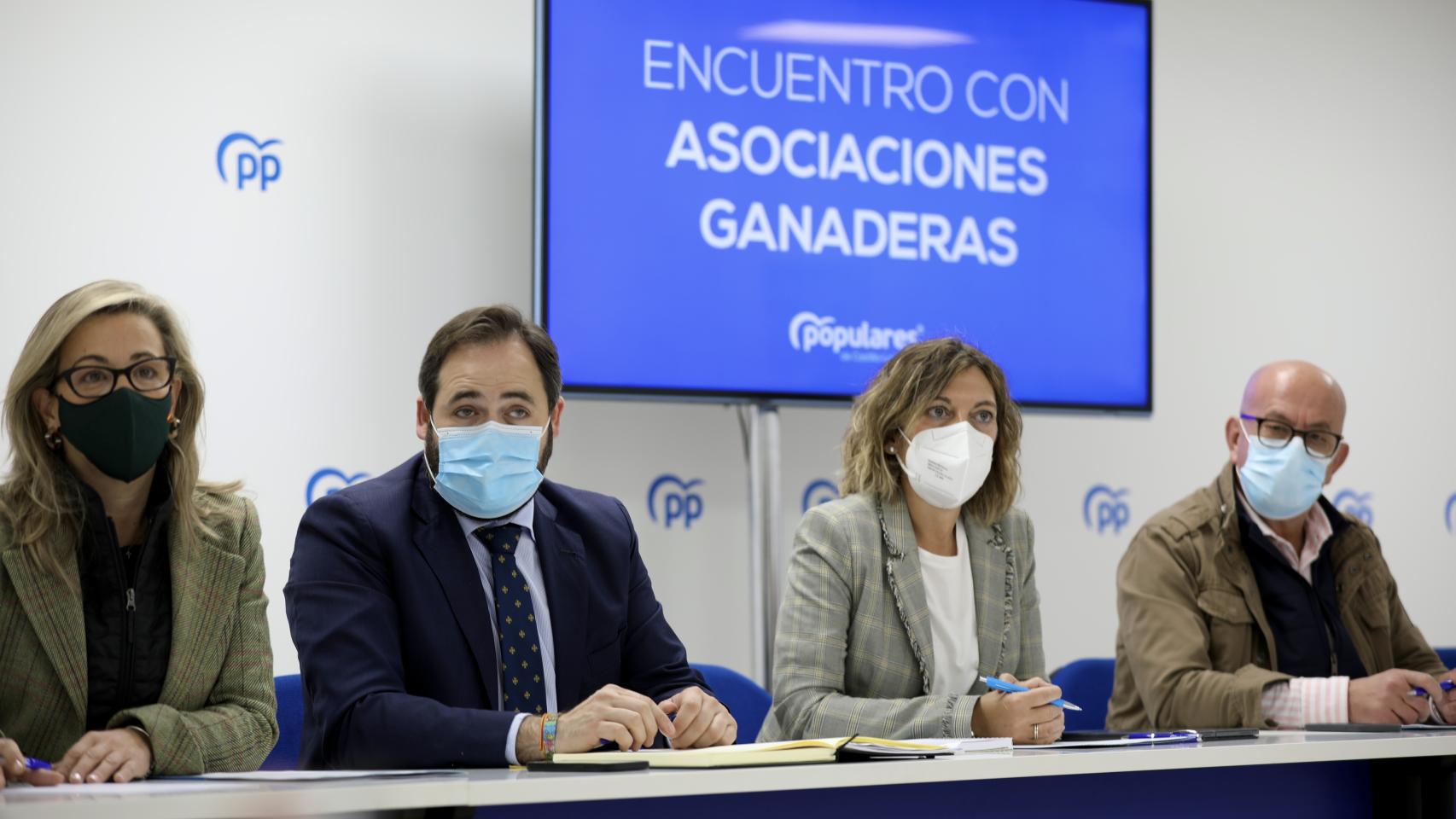 Reunión del PP de Castilla-La Mancha con asociaciones ganaderas. Foto: PP CLM