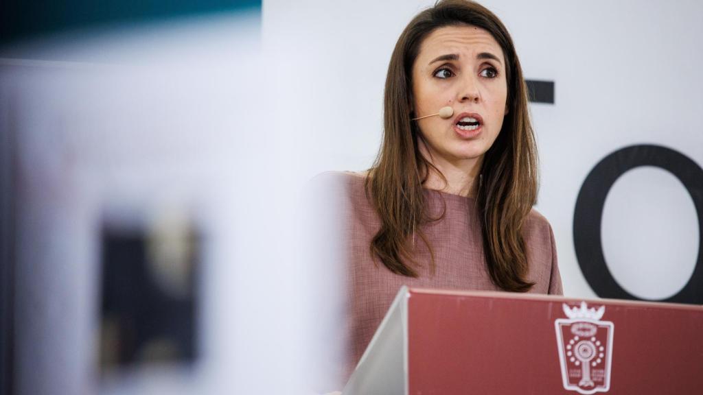 La ministra de Igualdad, Irene Montero, en imagen de archivo en el Colegio de Abogados de Madrid.