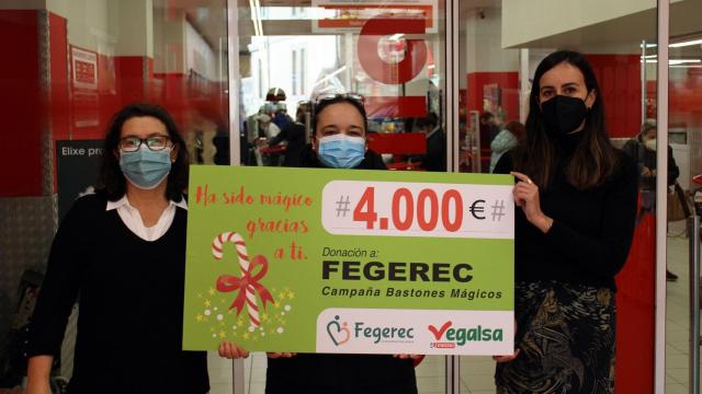 Vegalsa-Eroski dona 4.000 euros a Fegerec.
