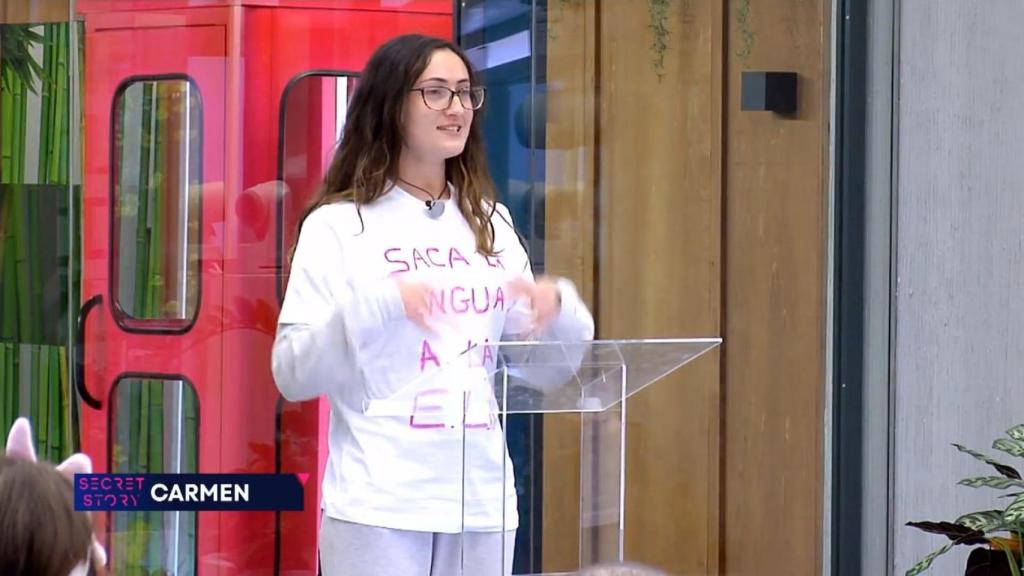 Carmen eligió el ELA (esclerosis lateral múltiple) como tema a reivindicar en la casa de 'Secret Story'.