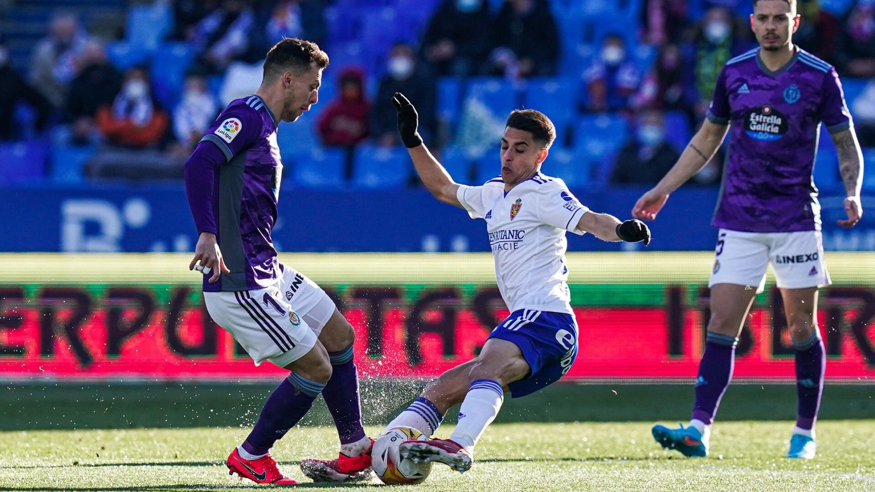 Imagen del partido entre el Real Valladolid y el Real Zaragoza