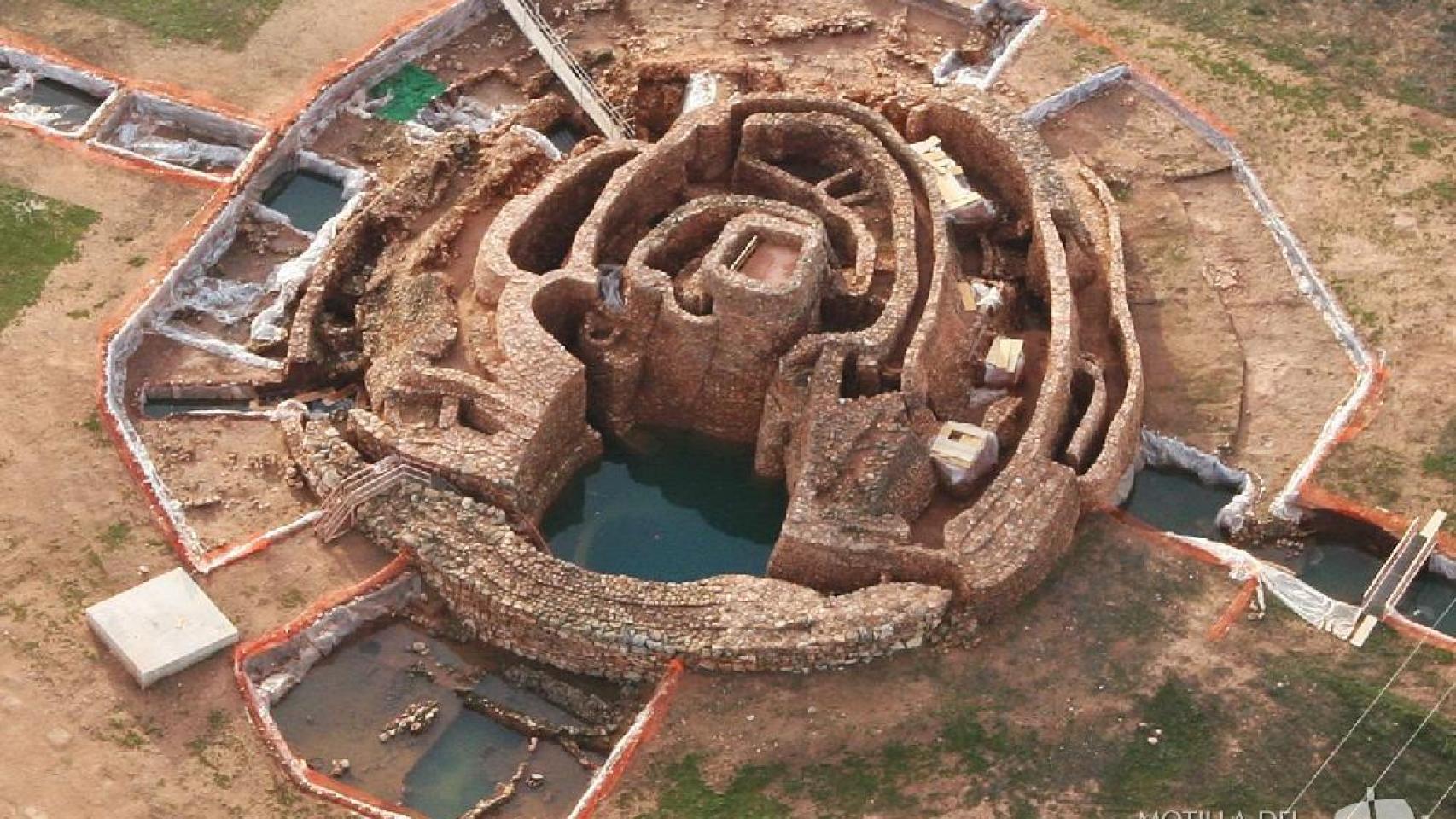 Una vista aérea de la Motilla del Azuer: Foto: Motilladelazuer.es