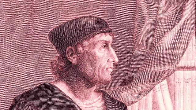 Nebrija en un grabado de la colección de 'Retratos de los españoles ilustres'