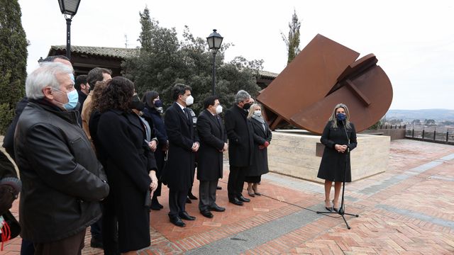 Inauguración de la escultura de Rafael Canogar en Toledo. Foto: Óscar Huertas