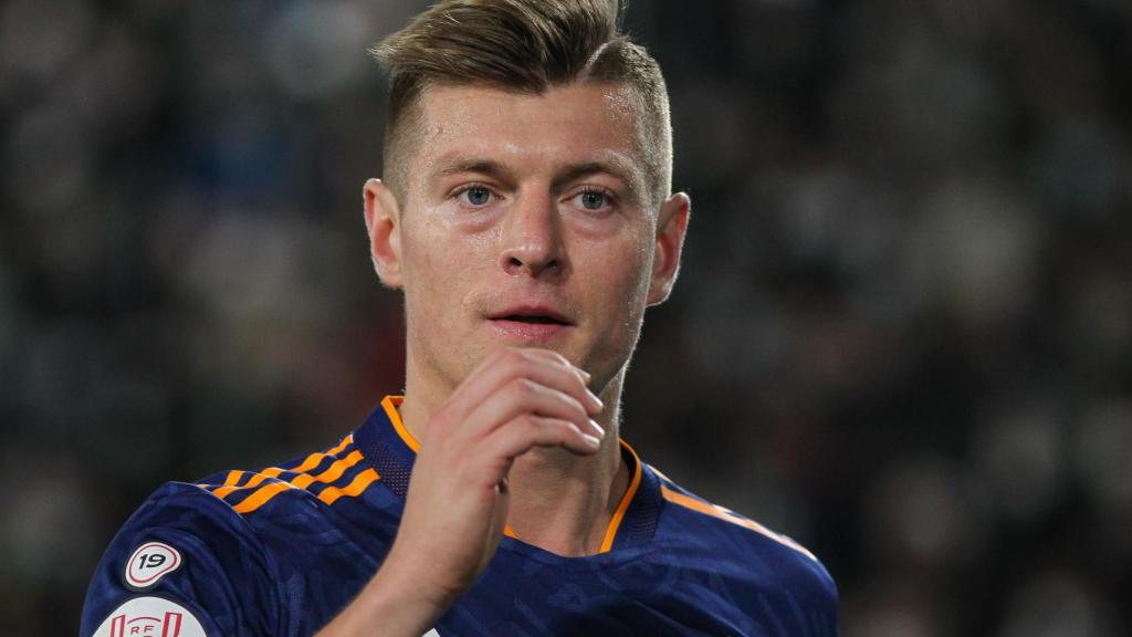 Toni Kroos, en un partido del Real Madrid de la temporada 2021/2022