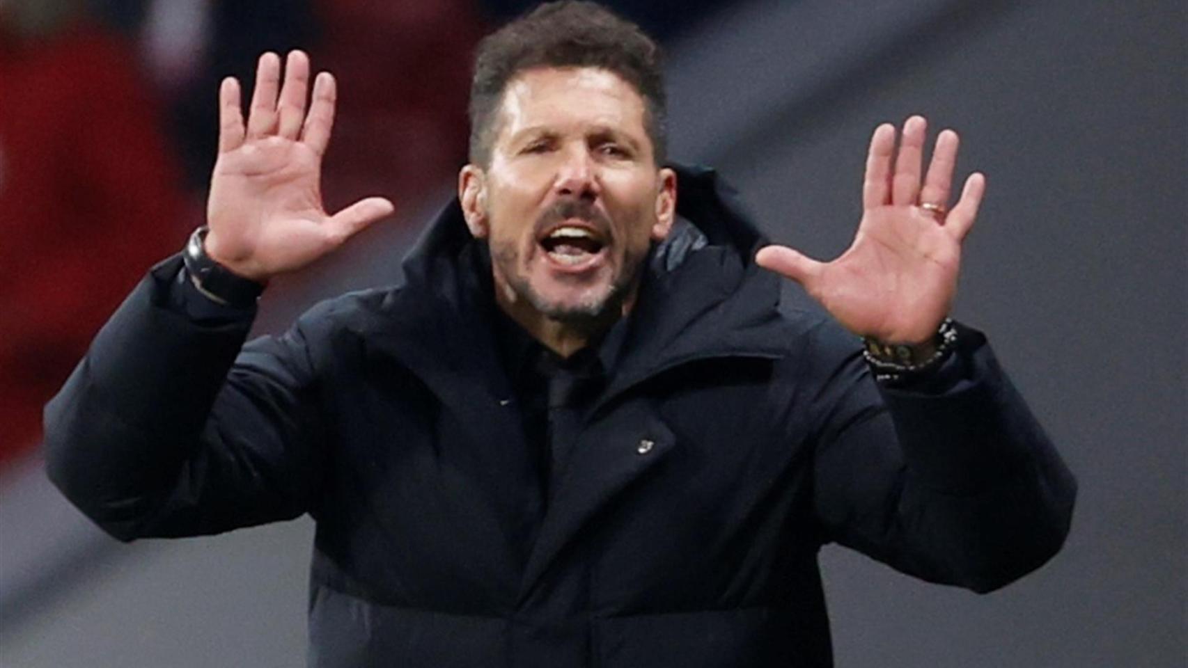 El 'Cholo' Simeone, en un partido del Atlético de Madrid de la temporada 2021/2022