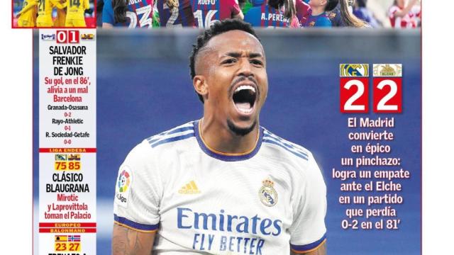 La portada del diario AS (24/01/2022)